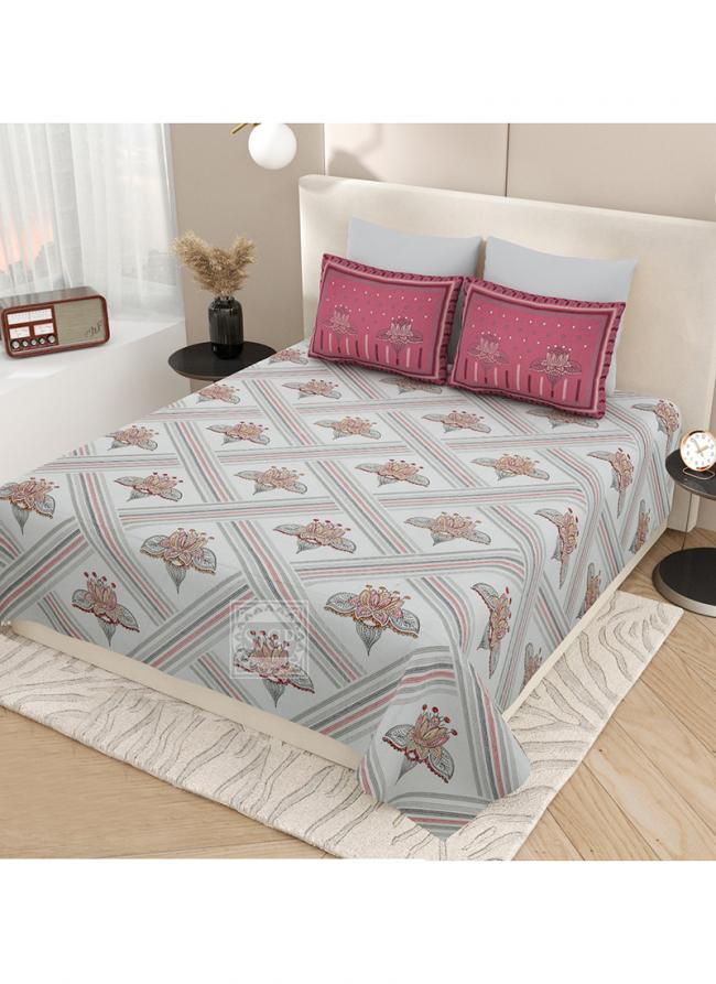 Cotton Grey   Printed Bedsheets( 108*108)